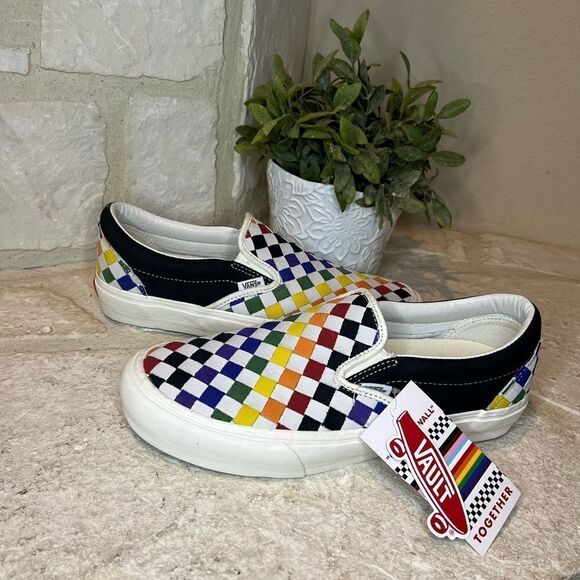 VANS Rare Multicolor Suede leather Pride Classic VLT LX Sneakers 10.5 W/ 9 M - Picture 5 of 10